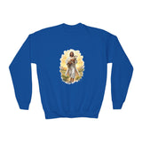Kids Jesus Sweatshirt | Lost Sheep Good Shepherd Christian Kids Crewneck Sweatshirt | Joyful Jesus
