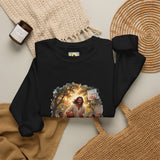 Jesus Basketball Sweatshirt | Jesus Playing Basketball with Kids Christian Crewneck Sweatshirt | Joyful Jesus