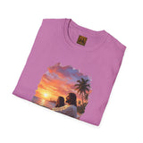 Religious Shirt | Jesus on the Beach at Sunset Christian T Shirt | Joyful Jesus