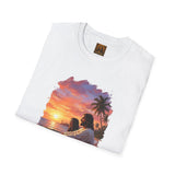 Religious Shirt | Jesus on the Beach at Sunset Christian T Shirt | Joyful Jesus